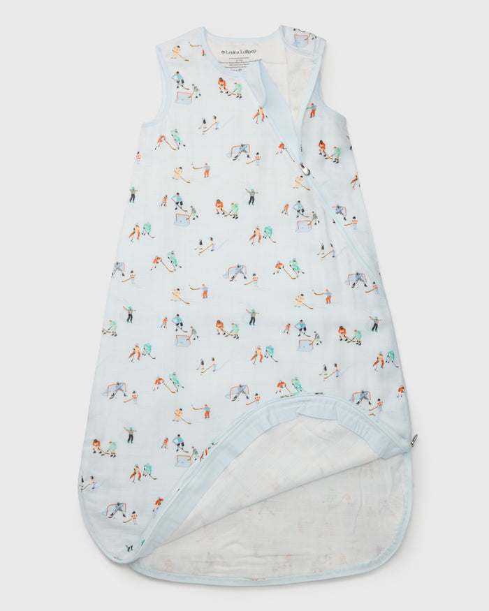 Baby Muslin Sleep Bag 0.5 TOG in Tanboocel® Bamboo Viscose - Ice Hockey