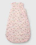 Loulou Lollipop muslin 0.5 TOG lightweight baby sleep bag in She Shoots She Scores — front view on white background