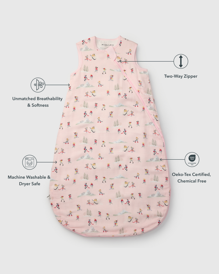 Baby Muslin Sleep Bag 0.5 TOG in Tanboocel® Bamboo Viscose - She Shoots She Scores