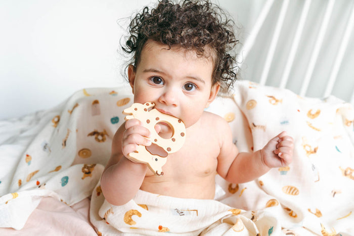 Baby Muslin Swaddle in Tanboocel® Bamboo Viscose - French Breakfast
