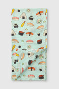 Loulou Lollipop bamboo cotton muslin swaddle blanket in Sushi — front view on white background