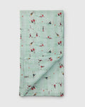 Loulou Lollipop bamboo cotton muslin swaddle blanket in The Beautiful Game — front view on white background