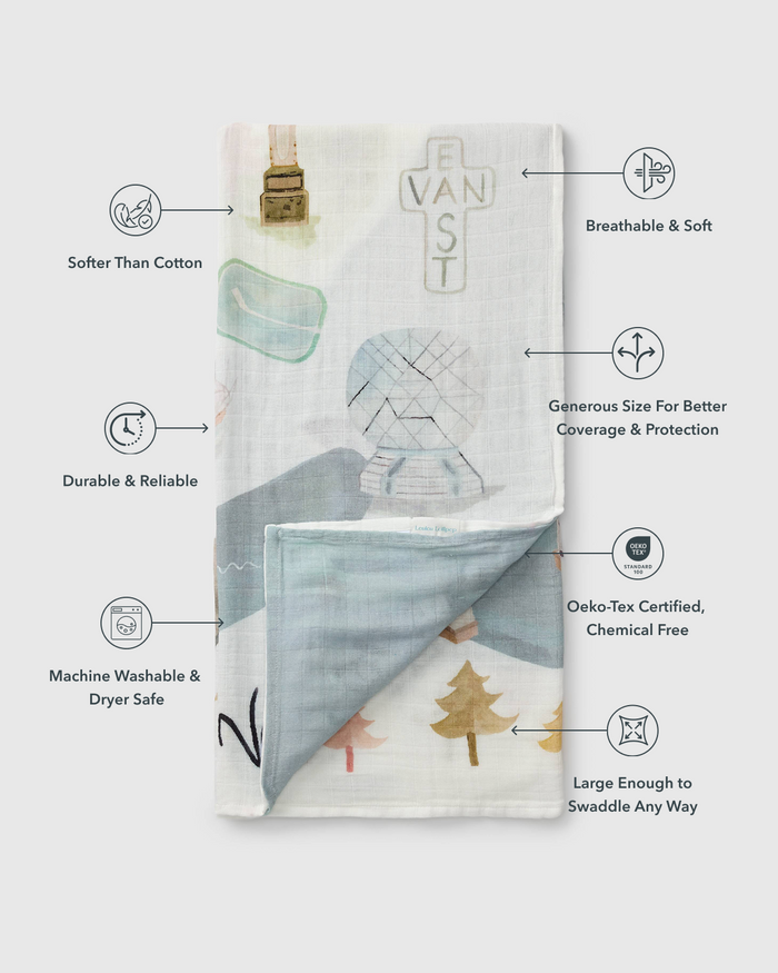 Baby Muslin Swaddle in Tanboocel® Bamboo Viscose - Vancouver