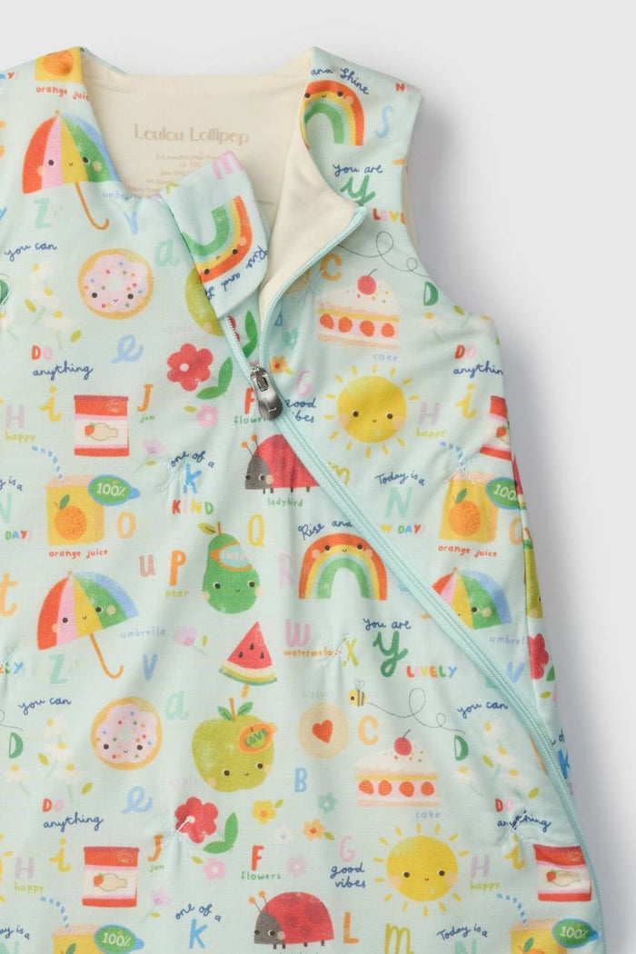 Baby Sleep Bag 1.0 TOG in TENCEL™ Lyocell - Alphabet Smiles