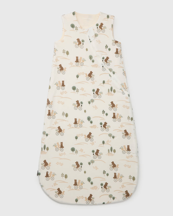 Baby Sleep Bag 1.0 TOG in TENCEL™ Lyocell - Bears on Bikes