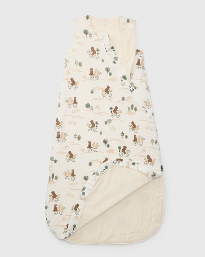 Baby Sleep Bag 1.0 TOG in TENCEL™ Lyocell - Bears on Bikes