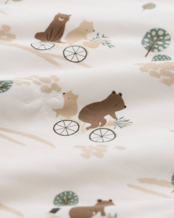 Baby Sleep Bag 1.0 TOG in TENCEL™ Lyocell - Bears on Bikes