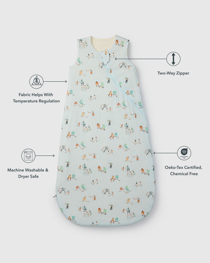 Baby Sleep Bag 1.0 TOG in TENCEL™ Lyocell - Ice Hockey