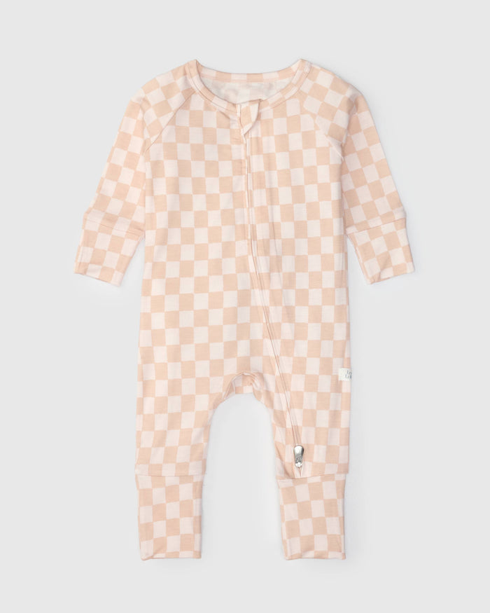 Baby Sleeper TENCEL™ - Pink Checkerboard