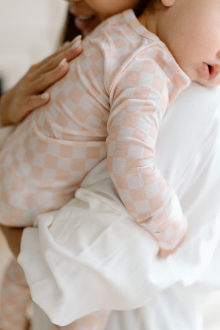 Baby Sleeper TENCEL™ - Pink Checkerboard