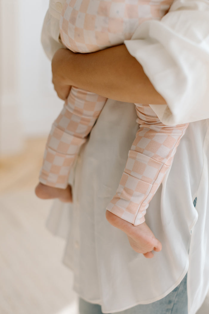 Baby Sleeper TENCEL™ - Pink Checkerboard