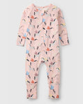 Loulou Lollipop TENCEL baby sleeper footie pajamas in Unicorn Ballet — front view on white background