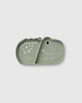 Loulou Lollipop Snack Plate in Aly Alligator — front view on white background