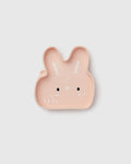 Loulou Lollipop Snack Plate in Bailey Bunny — front view on white background
