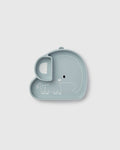 Loulou Lollipop Snack Plate in Eddie Elephant — front view on white background