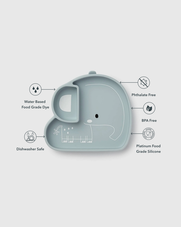 Baby Suction Plate - Eddie Elephant