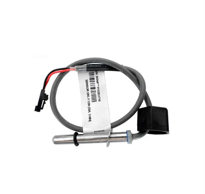 Balboa 30344 M7 heater tube sensor with 12-inch cable, 1/4-inch metal probe, and 2ƒ??pin connector.