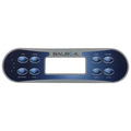 Balboa ML700 Overlay 11281 genuine 8-button topside control panel sticker with Time, Warm, Cool, Light, Blower, Jets 1 and Jets 2 controls for spa systems.