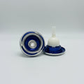 Balboa Pismo 5 inch Hurricane Directional spa jet face in pearl blue and chrome finish featuring an adjustable directional nozzle for targeted hydrotherapy massage.
