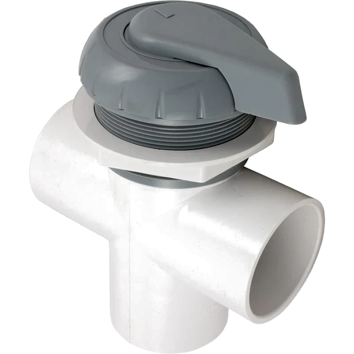 Balboa Water Diverter Valve 50mm/ 2-3 Way Standard Grey top