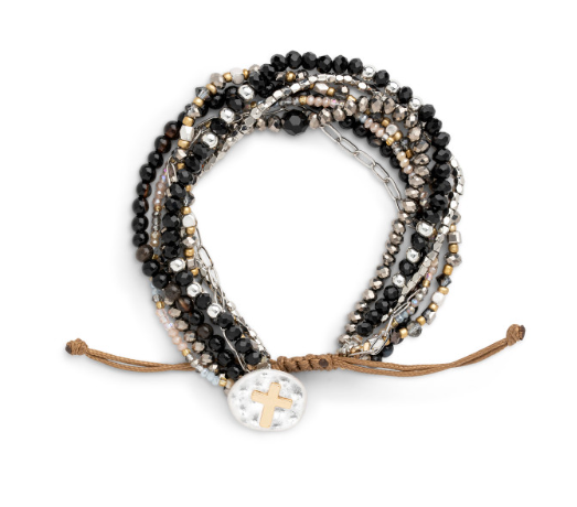 Beaded Prayer Bracelet- Black