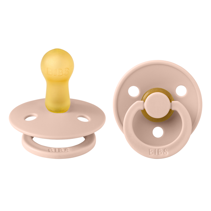 BIBS Pacifier Original - 2-pack in Ivory - Front View on White Background