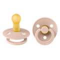 BIBS Pacifier Original - 2-pack in Ivory - Front View on White Background