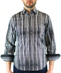 Black and White Daggered Stripes