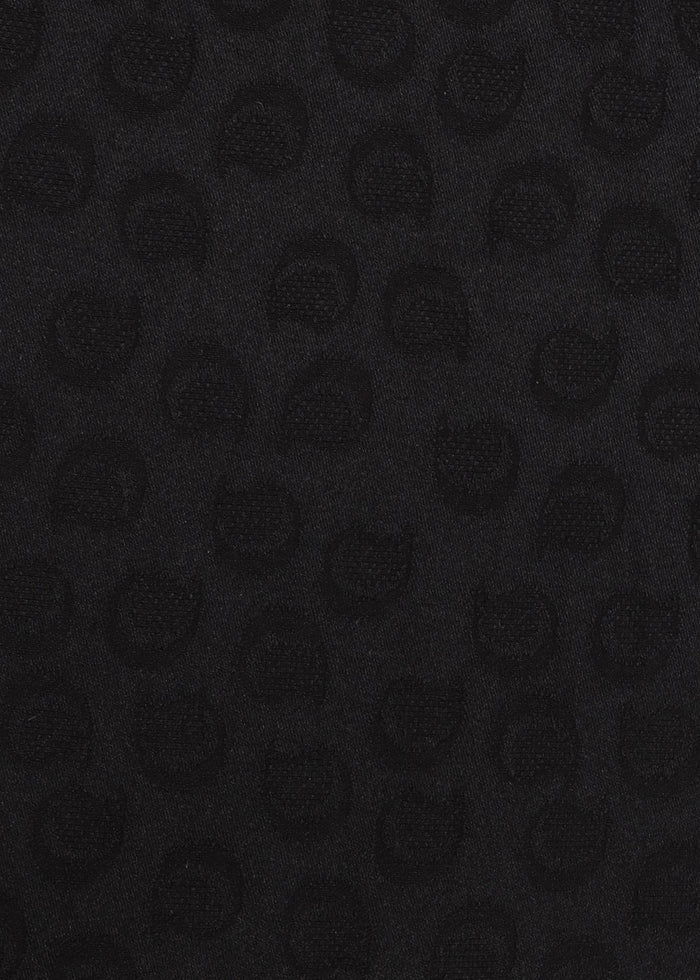 Black Paisley Jacquard Shirt