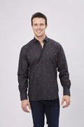 Black & Red Paisley with Diamond Overlay