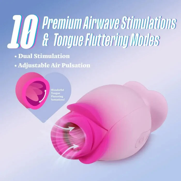 Tulip Trance Suction & Tongue - Fluttering Personal Massager - Rolik®
