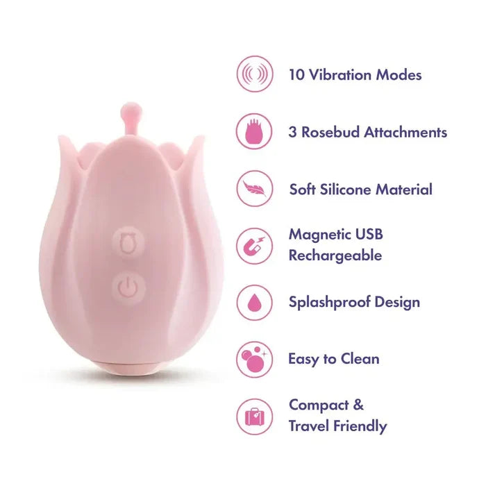 Play With Me Romantic Rose Massager - Rolik®