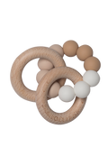 Bubble Silicone and Wood Teether - Neutral