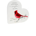 Cardinals Appear Ceramic Heart Plaque
