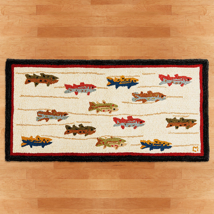 Chandler 4 Corners 2' x 4' Hooked Rug, Summer Trout
