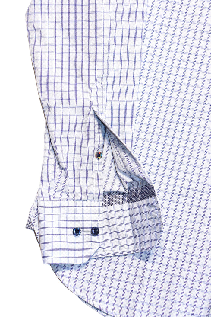 Checkered White, Grey & Navy