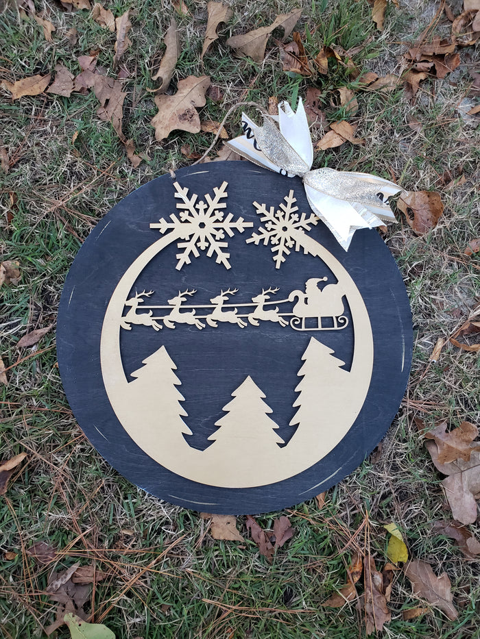 Christmas Wreath Sleigh
