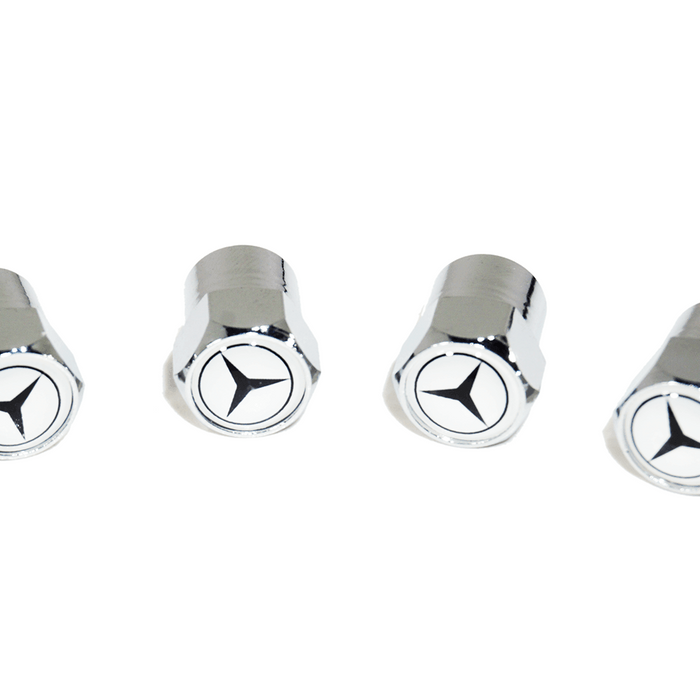 Chrome Valve Stem Tire Caps, Style: Mercedes - ZSPEC Design LLC - Hardware Fasteners - Benz, cap, Mercedes, tire - zspecdesign.com
