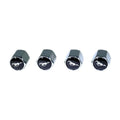 Chrome Valve Stem Tire Caps, Style: Mustang, Black Background - ZSPEC Design LLC - Hardware Fasteners - cap, ford, fox, mustang, s197, s550, sn95, tire - zspecdesign.com