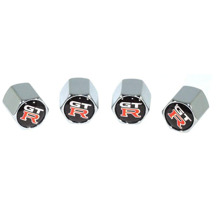 Chrome Valve Stem Tire Caps, Style: Nissan GTR/GT-R - ZSPEC Design LLC - Hardware Fasteners - cap, GT, GT-R, GTR, Nissan, tire - zspecdesign.com