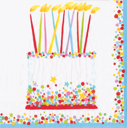 Cocktail Napkins -Birthday Cake