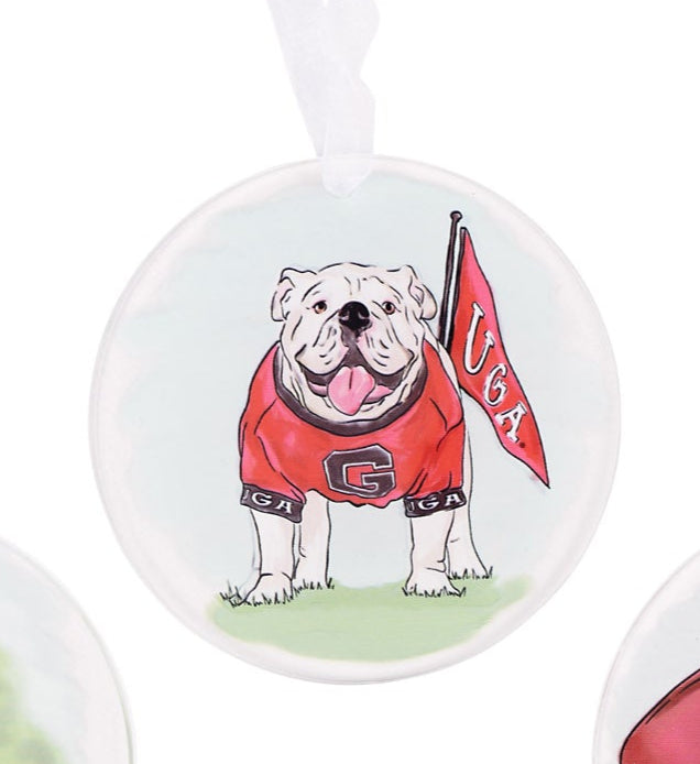 Collegiate Acrylic Ornament -UGA Georgia