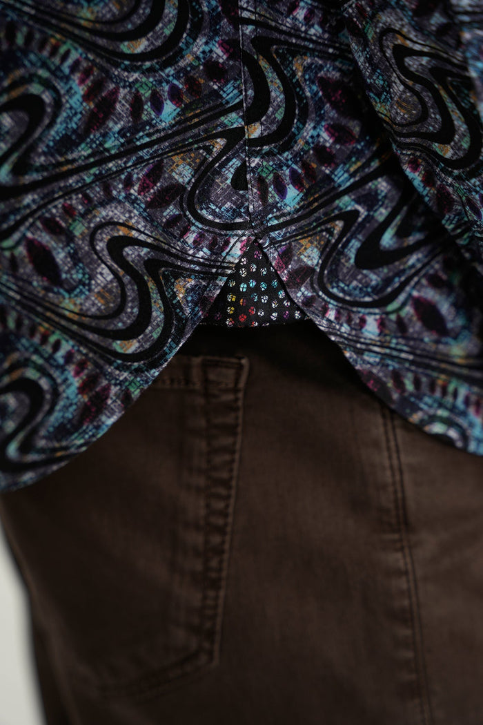Colorful Black Swirl Shirt Signature Collection