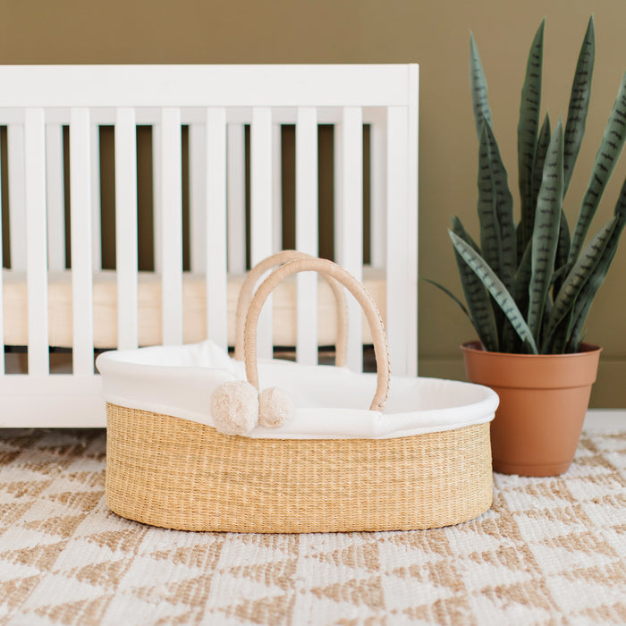 Cream Handle Perfectly Imperfect Moses Basket