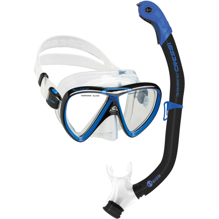 Black and blue snorkelling combo.