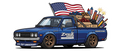 Datsun Truck U.S. 250th Birthday Sticker