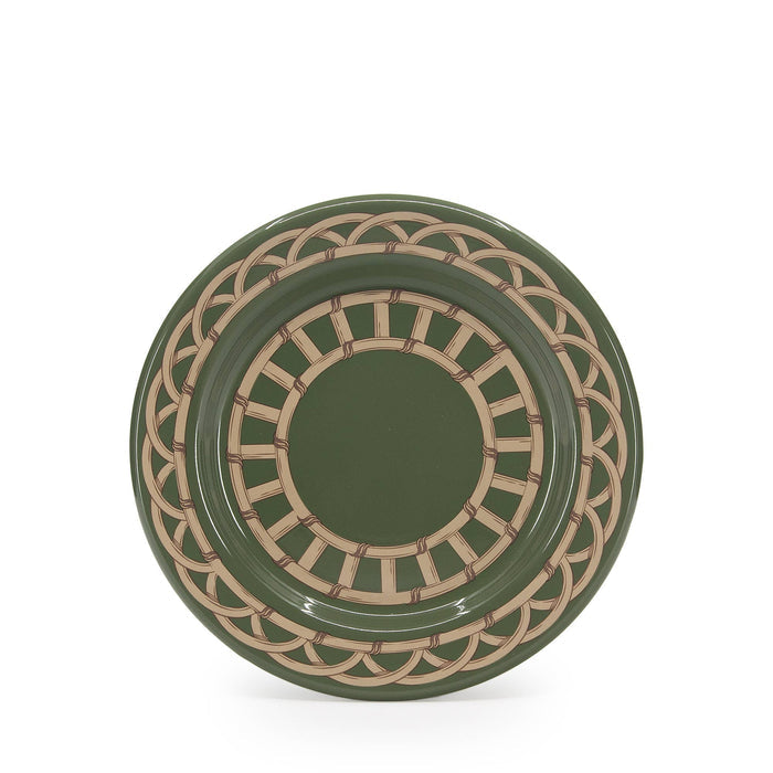 Domino x CCH Wicker Enamelware Flat Salad Plate