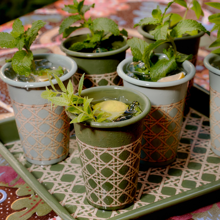 Domino x CCH Wicker Enamelware Tumbler