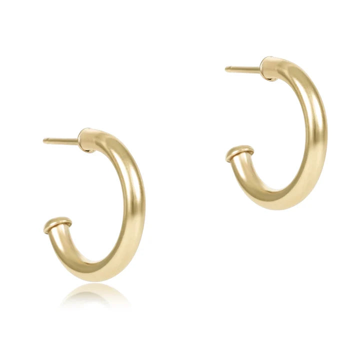 enewton Round Gold .5" Post Hoop -2mm -Smooth
