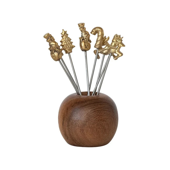 Filled with Cheer Mango Holder w/ Holiday Appetizer Picks
